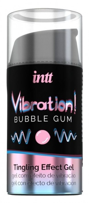 Жидкий интимный гель с эффектом вибрации Vibration! Bubble Gum - 15 мл. - INTT - купить с доставкой в Шахтах