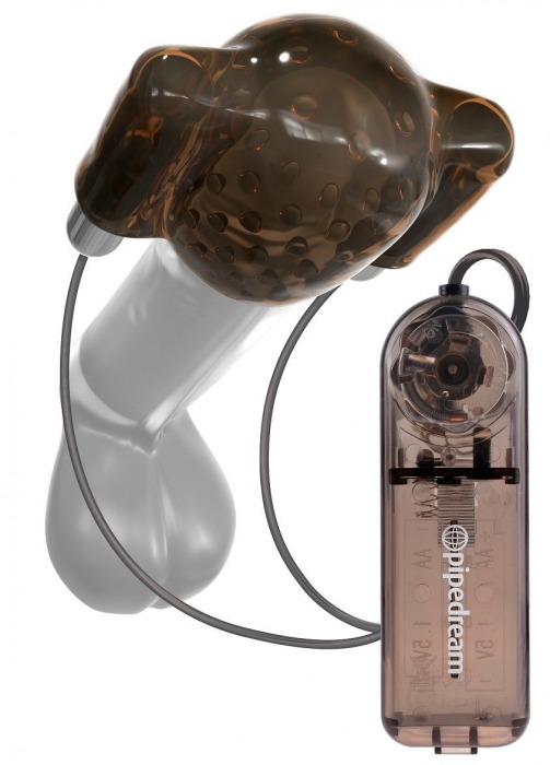 Дымчатый вибростимулятор головки пениса Dual Vibrating Head Teaser - Pipedream - в Шахтах купить с доставкой