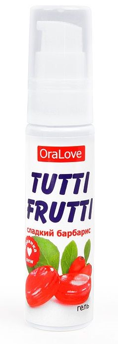 Гель-смазка Tutti-frutti со вкусом барбариса - 30 гр. - Биоритм - купить с доставкой в Шахтах