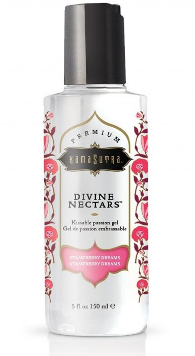 Гель-лубрикант на водной основе Divine Nectars Strawberry Dream с ароматом клубники - 150 мл. - Kama Sutra - купить с доставкой в Шахтах