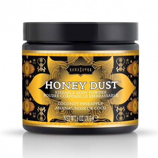 Пудра для тела Honey Dust Body Powder с ароматом кокоса и ананаса - 170 гр. - Kama Sutra - купить с доставкой в Шахтах