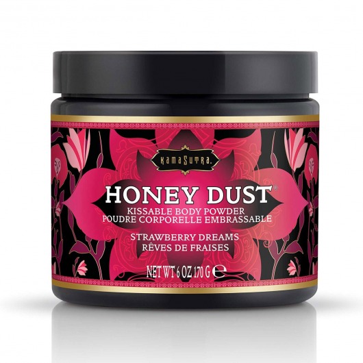 Пудра для тела Honey Dust Body Powder с ароматом клубники - 170 гр. - Kama Sutra - купить с доставкой в Шахтах
