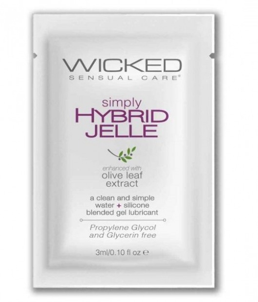 Гель-лубрикант на водно-силиконовой основе Simply Hybrid Jelle - 3 мл. - Wicked - купить с доставкой в Шахтах