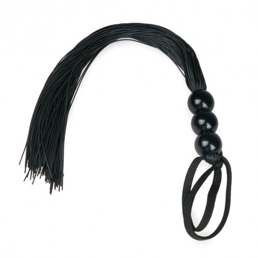 Черная силиконовая плеть Silicone Whip - 32 см. - Easy toys - купить с доставкой в Шахтах