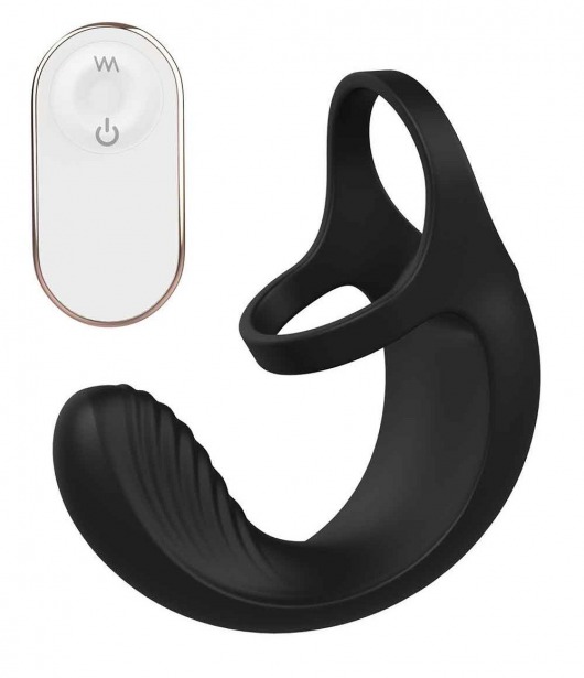 Черный анальный стимулятор с эрекционными кольцами Remote Couple Teaser - Dream Toys - в Шахтах купить с доставкой