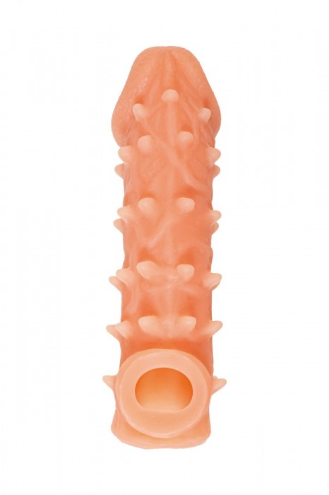 Телесная закрытая насадка с пупырышками Cock Sleeve Size M - 15,6 см. - KOKOS - в Шахтах купить с доставкой