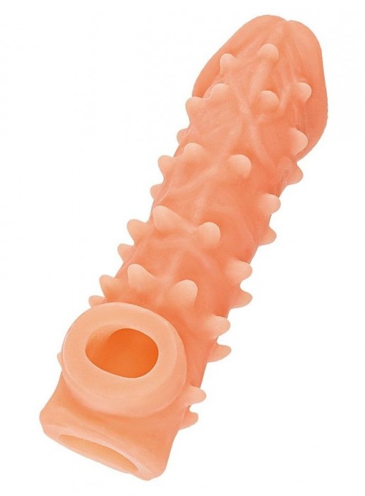 Телесная закрытая насадка с пупырышками Cock Sleeve Size L - 17,6 см. - KOKOS - в Шахтах купить с доставкой