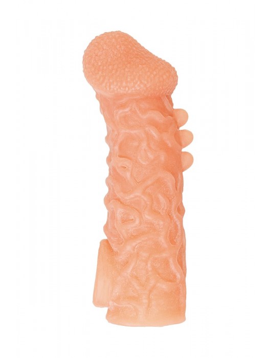 Телесная закрытая насадка с шершавой головкой Cock Sleeve Size S - 13,8 см. - KOKOS - в Шахтах купить с доставкой