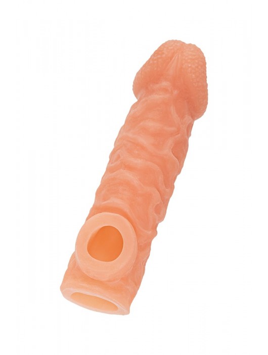 Телесная закрытая насадка с шершавой головкой Cock Sleeve Size S - 13,8 см. - KOKOS - в Шахтах купить с доставкой