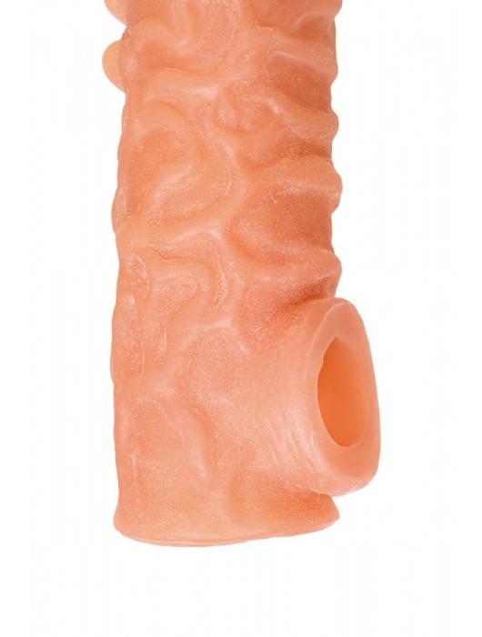 Телесная закрытая насадка с шершавой головкой Cock Sleeve Size S - 13,8 см. - KOKOS - в Шахтах купить с доставкой