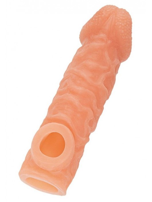 Телесная закрытая насадка с шершавой головкой Cock Sleeve Size S - 13,8 см. - KOKOS - в Шахтах купить с доставкой