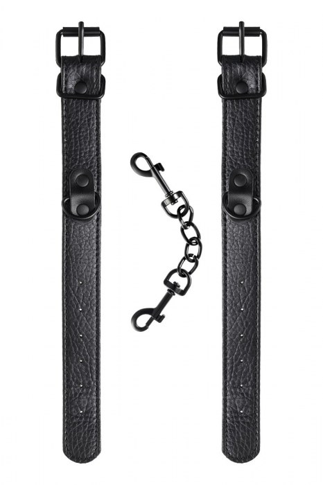 Узкие черные наручники на сцепке - ToyFa - купить с доставкой в Шахтах