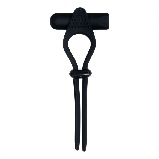 Черное эрекционное лассо с вибропулей Black Tie Affair - Zero Tolerance - в Шахтах купить с доставкой