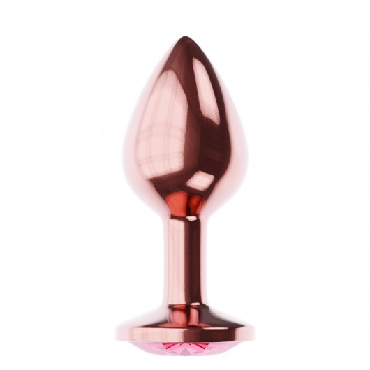 Пробка цвета розового золота с малиновым кристаллом Diamond Ruby Shine L - 8,3 см. - Lola Games - купить с доставкой в Шахтах