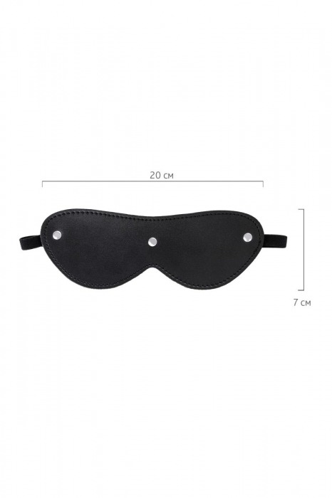 Черная кожаная маска Anonymo с мягким подкладом - ToyFa - купить с доставкой в Шахтах