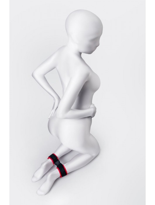 Красно-черные велюровые оковы Anonymo - ToyFa - купить с доставкой в Шахтах