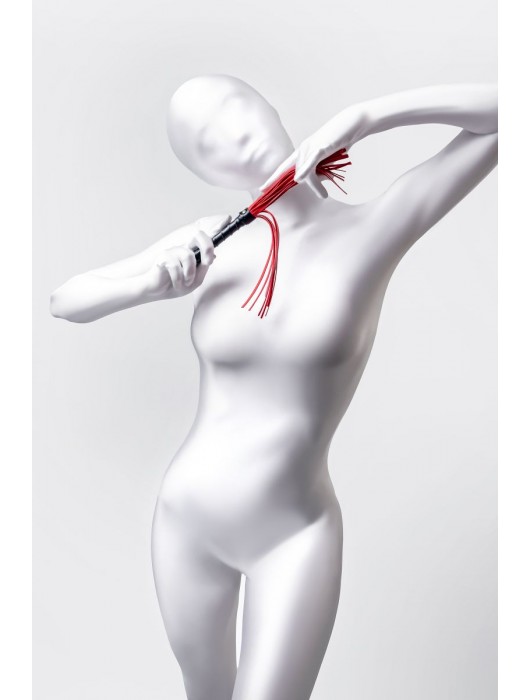 Красно-черный флоггер Anonymo - 28 см. - ToyFa - купить с доставкой в Шахтах