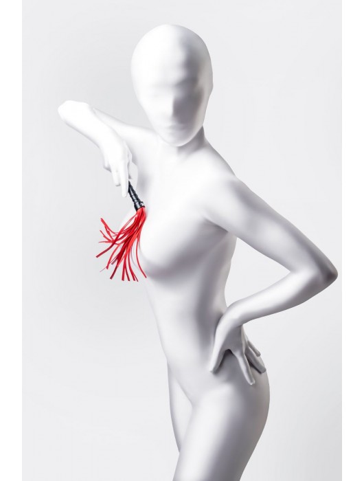 Красно-черный флоггер Anonymo - 28 см. - ToyFa - купить с доставкой в Шахтах