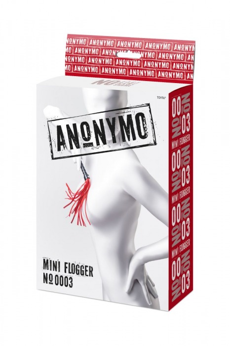 Красно-черный флоггер Anonymo - 28 см. - ToyFa - купить с доставкой в Шахтах