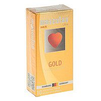 Презервативы Masculan Ultra Gold с золотым напылением и ароматом ванили - 10 шт. - Masculan - купить с доставкой в Шахтах