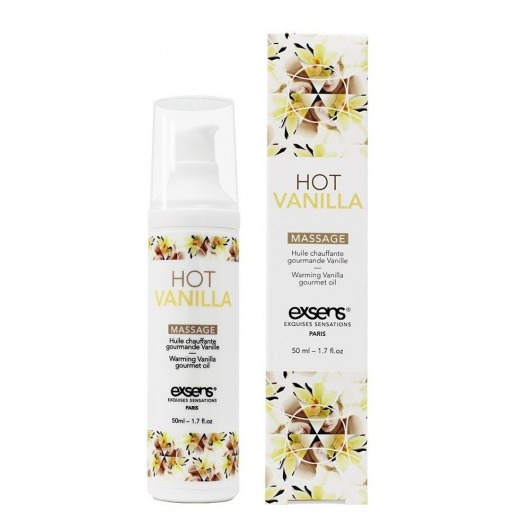 Разогревающее массажное масло с ароматом ванили Gourmet Hot Vanilla - 50 мл. - Exsens - купить с доставкой в Шахтах