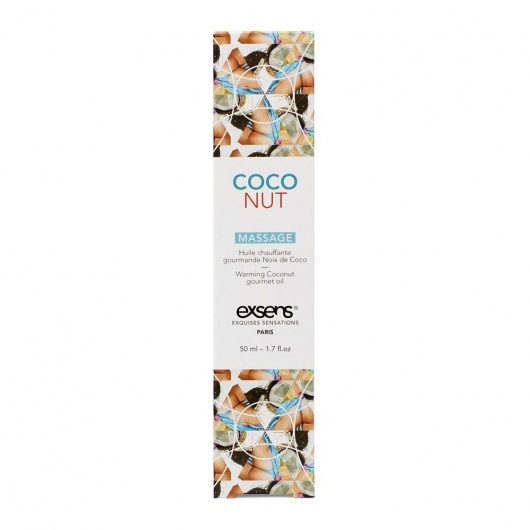 Разогревающее массажное масло с ароматом кокоса Gourmet Coconut - 50 мл. - Exsens - купить с доставкой в Шахтах