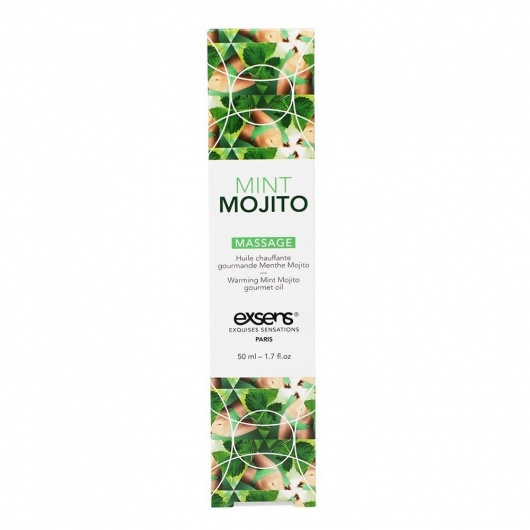 Разогревающее массажное масло с ароматом мохито Gourmet Mint Mojito - 50 мл. - Exsens - купить с доставкой в Шахтах