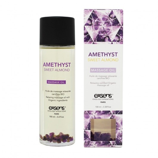 Органическое массажное масло AMETHYST SWEET ALMOND - 100 мл. - Exsens - купить с доставкой в Шахтах