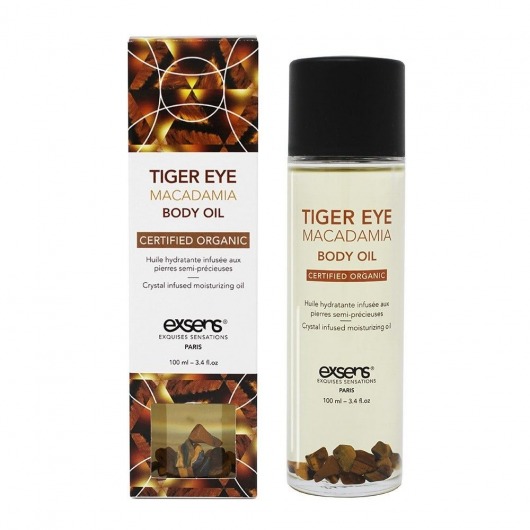 Органическое массажное масло TIGER EYE MACADAMIA - 100 мл. - Exsens - купить с доставкой в Шахтах