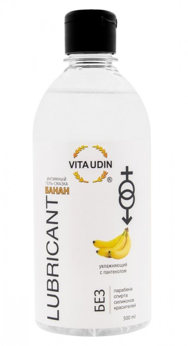Интимный гель-смазка на водной основе VITA UDIN с ароматом банана - 500 мл. - VITA UDIN - купить с доставкой в Шахтах