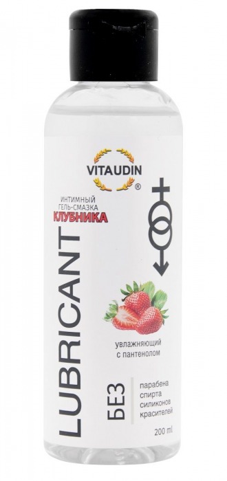 Интимный гель-смазка на водной основе VITA UDIN с ароматом клубники - 200 мл. - VITA UDIN - купить с доставкой в Шахтах