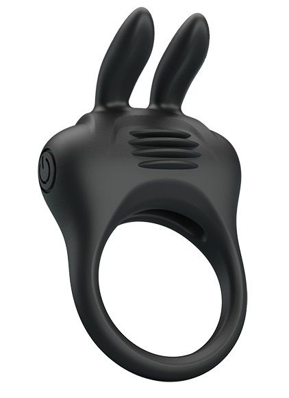 Черное эрекционное кольцо с вибрацией Davion - Baile - в Шахтах купить с доставкой