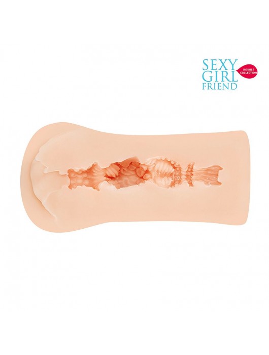 Телесный мастурбатор-вагина со складками на входе - Bior toys - в Шахтах купить с доставкой