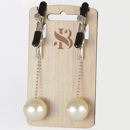 Зажимы на соски с бусинами под жемчуг Pearl - Sitabella - купить с доставкой в Шахтах