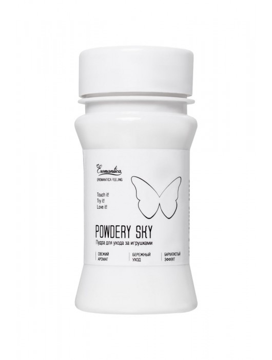 Пудра для ухода за игрушками Powdery Sky с ароматом мяты - 40 гр. - Eromantica - купить с доставкой в Шахтах