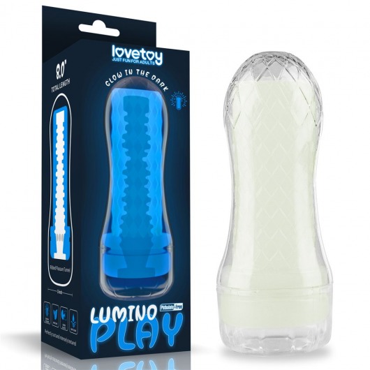 Светящийся в темноте мастурбатор Lumino Play Masturbator Ribbed - Lovetoy - в Шахтах купить с доставкой