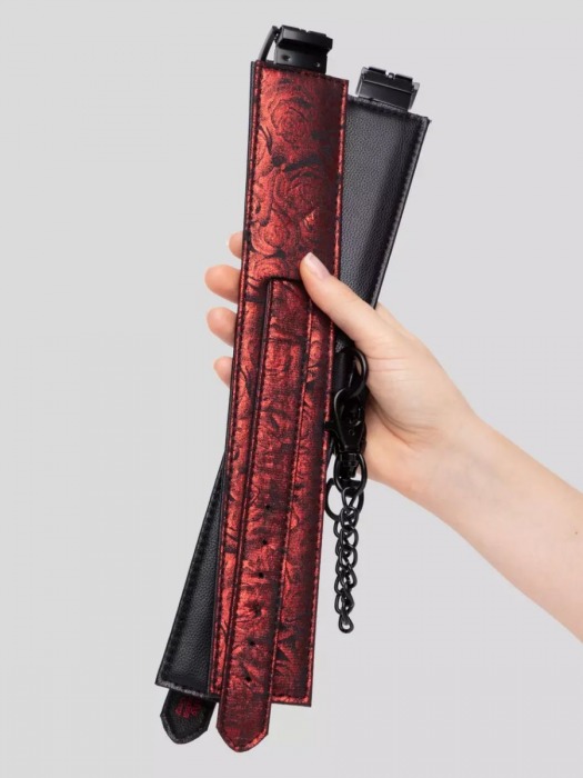 Красно-черные оковы Reversible Faux Leather Ankle Cuffs - Fifty Shades of Grey - купить с доставкой в Шахтах