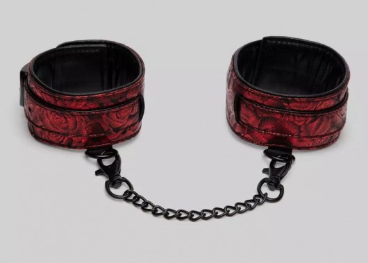 Красно-черные оковы Reversible Faux Leather Ankle Cuffs - Fifty Shades of Grey - купить с доставкой в Шахтах