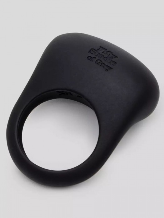 Черное эрекционное виброкольцо Sensation Rechargeable Vibrating Love Ring - Fifty Shades of Grey - в Шахтах купить с доставкой