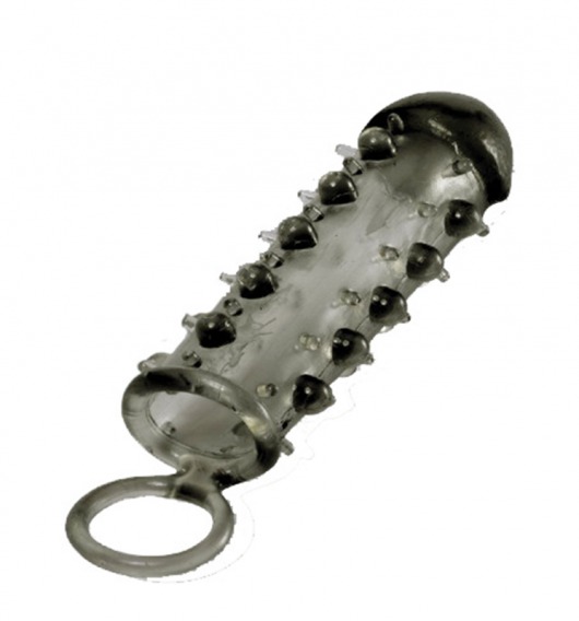Дымчатая стимулирующая насадка с закрытой головкой SAMURAI PENIS SLEEVE BLACK - 14,5 см. - NMC - в Шахтах купить с доставкой