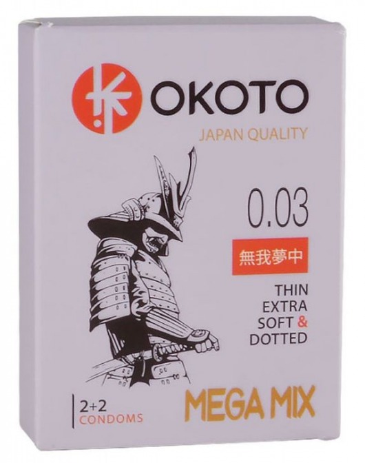 Набор из 4 презервативов OKOTO MegaMIX - Sitabella - купить с доставкой в Шахтах