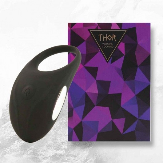 Черное эрекционное виброкольцо Thor Cockring - FeelzToys - в Шахтах купить с доставкой