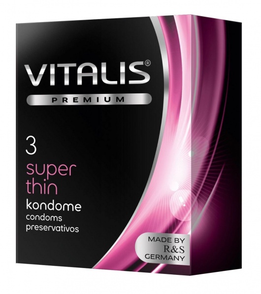 Ультратонкие презервативы VITALIS PREMIUM super thin - 3 шт. - Vitalis - купить с доставкой в Шахтах