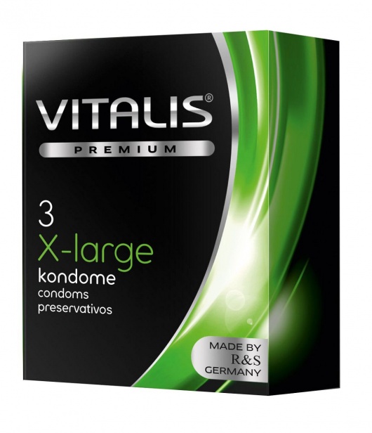 Презервативы увеличенного размера VITALIS PREMIUM x-large - 3 шт. - Vitalis - купить с доставкой в Шахтах