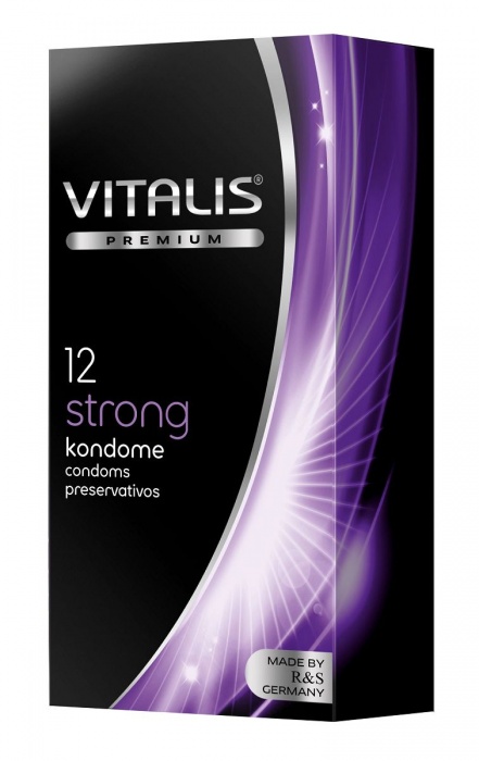 Презервативы с утолщённой стенкой VITALIS PREMIUM strong - 12 шт. - Vitalis - купить с доставкой в Шахтах