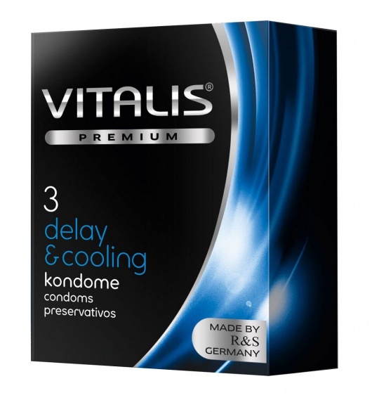 Презервативы VITALIS PREMIUM delay   cooling с охлаждающим эффектом - 3 шт. - Vitalis - купить с доставкой в Шахтах