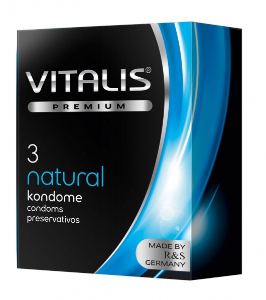 Классические презервативы VITALIS PREMIUM natural - 3 шт. - Vitalis - купить с доставкой в Шахтах