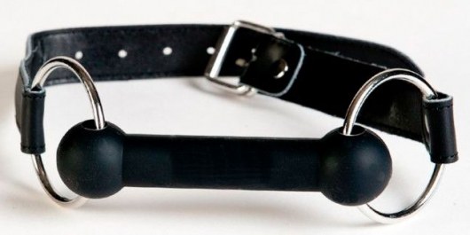 Чёрный кляп-трензель на кожаных ремешках - ToyFa - купить с доставкой в Шахтах