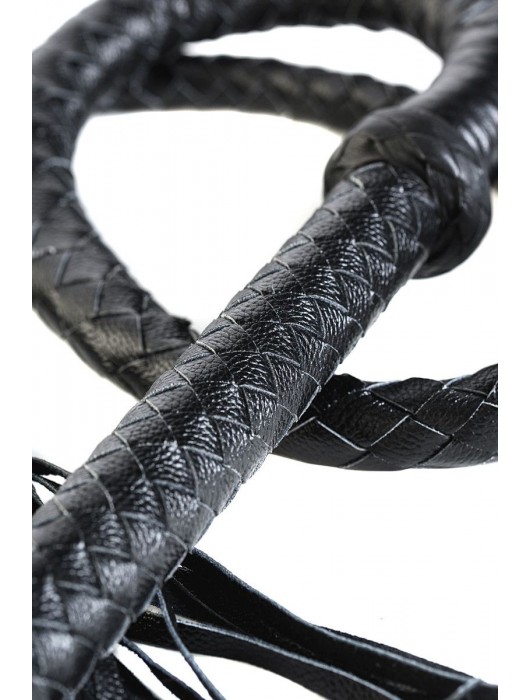 Длинный кожаный кнут с хлопушками на конце - ToyFa - купить с доставкой в Шахтах