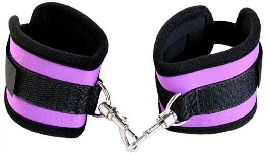 Наручники из неопрена фиолетового цвета - ToyFa - купить с доставкой в Шахтах